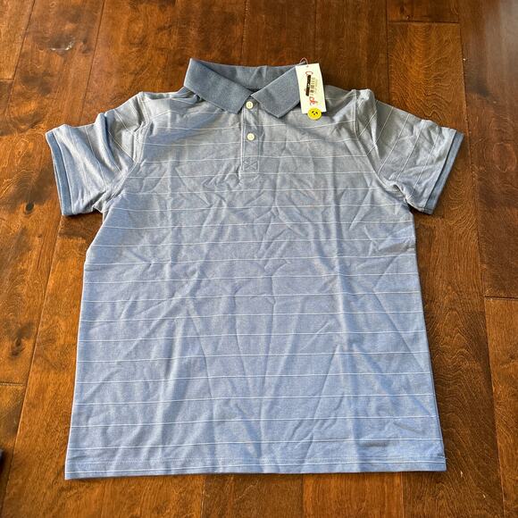 Cat and Jack Boys Polo Shirt Large 10/12 Husky Blue Gray Collared NEW Preppy - Picture 1 of 5